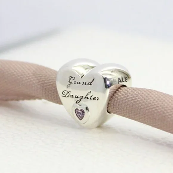 Pandora Granddaughter Heart Charm Love Pendant Sterling silver